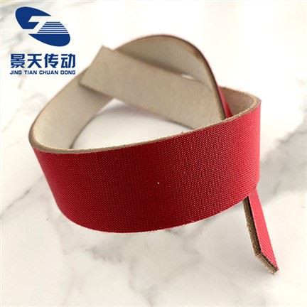 Rauður PVC færiband með trefjar leðri